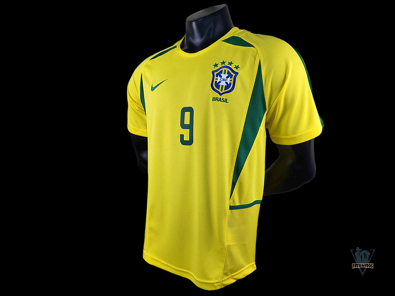 Camisa Seleção Brasileira Casa 2002 Modelo Retrô